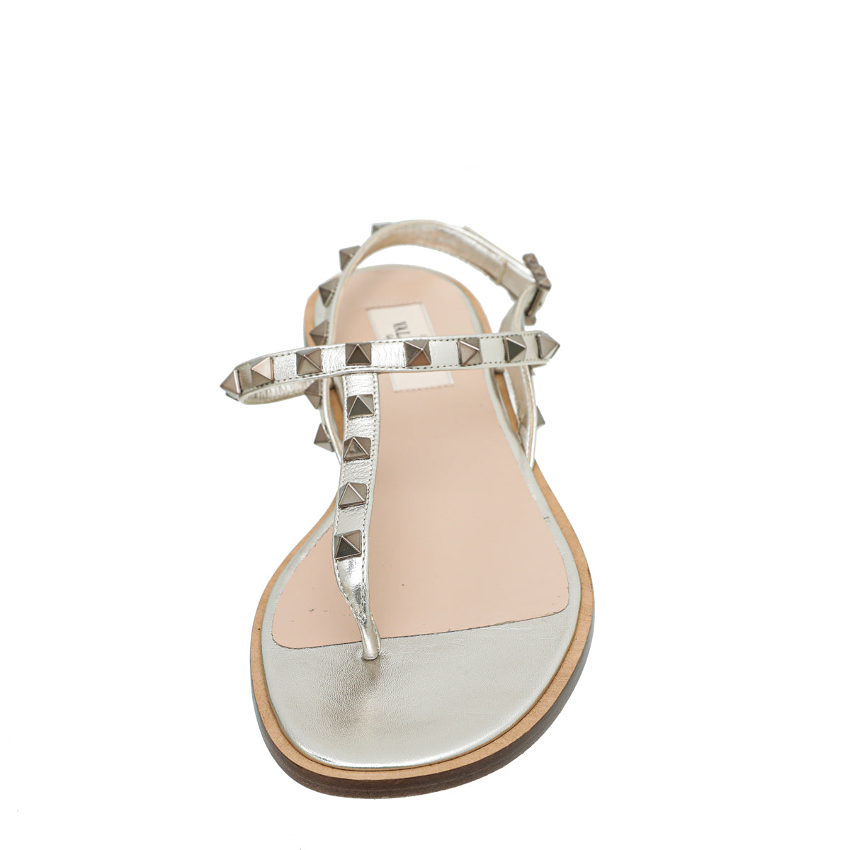 Valentino Skin Rockstud Thong Flat T-Strap Sandal 38-Valentino-THE CLOSET
