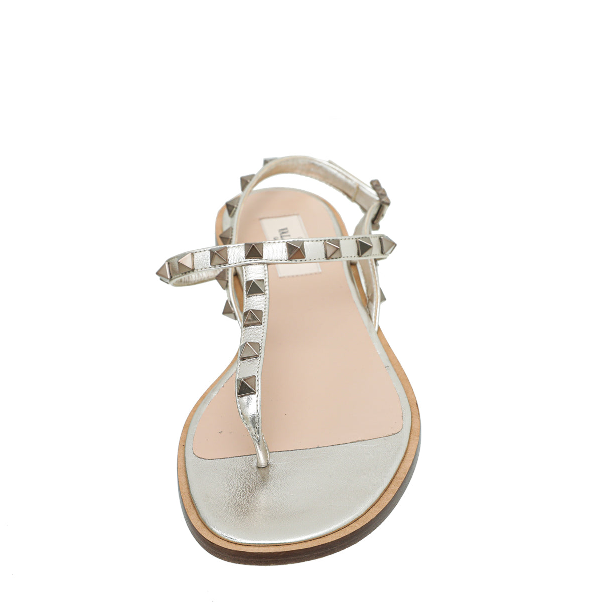 Valentino Skin Rockstud Thong Flat T-Strap Sandal 38