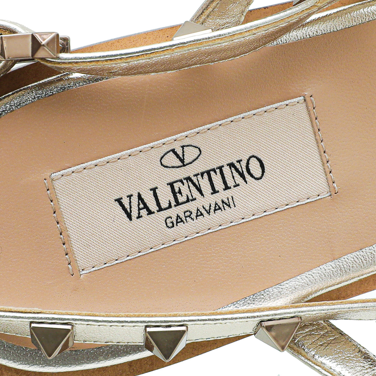 Valentino Skin Rockstud Thong Flat T-Strap Sandal 38-Valentino-THE CLOSET