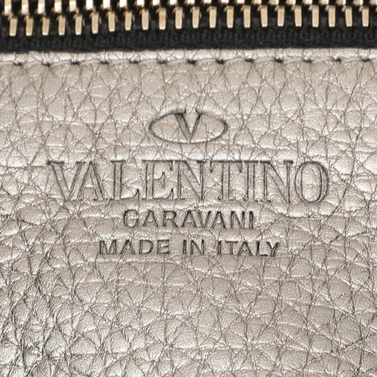 Valentino Champagne Vitello Rockstud Medium tote Bag
