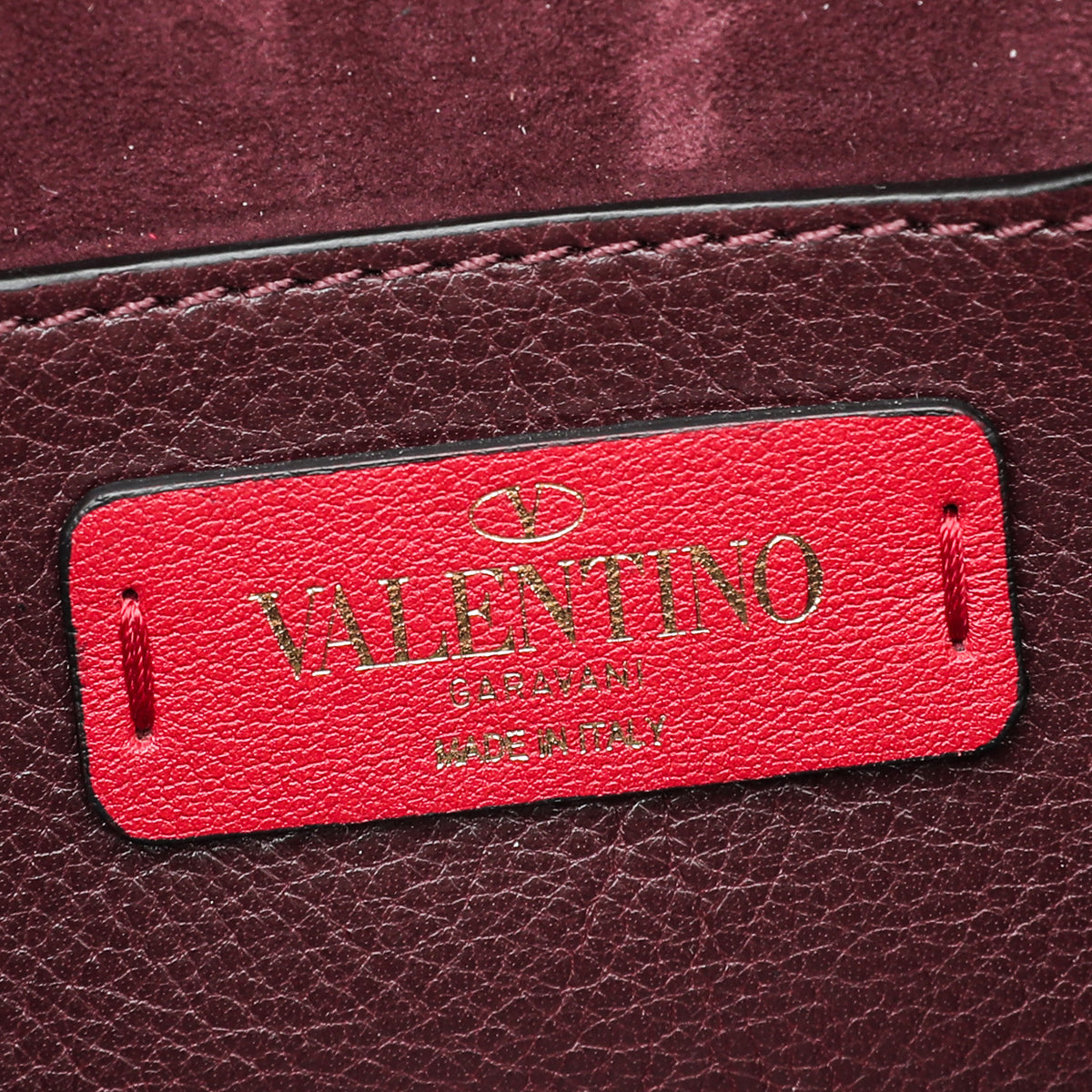 Valentino Burgundy Vitello Rockstud No Limit Flap Bag-Valentino-THE CLOSET