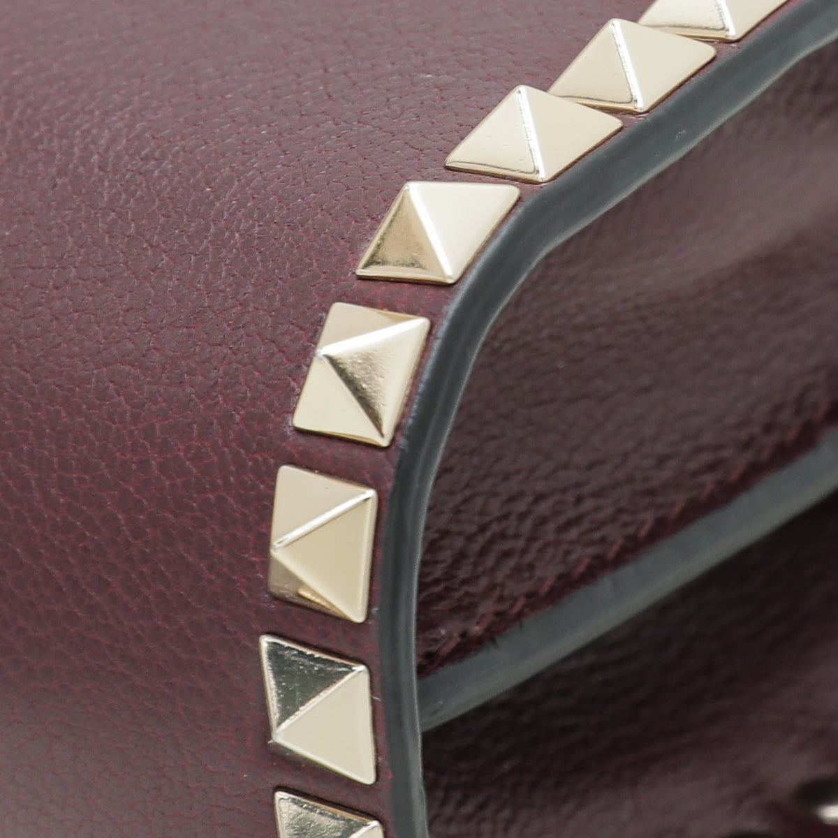 Valentino Burgundy Vitello Rockstud No Limit Flap Bag-Valentino-THE CLOSET