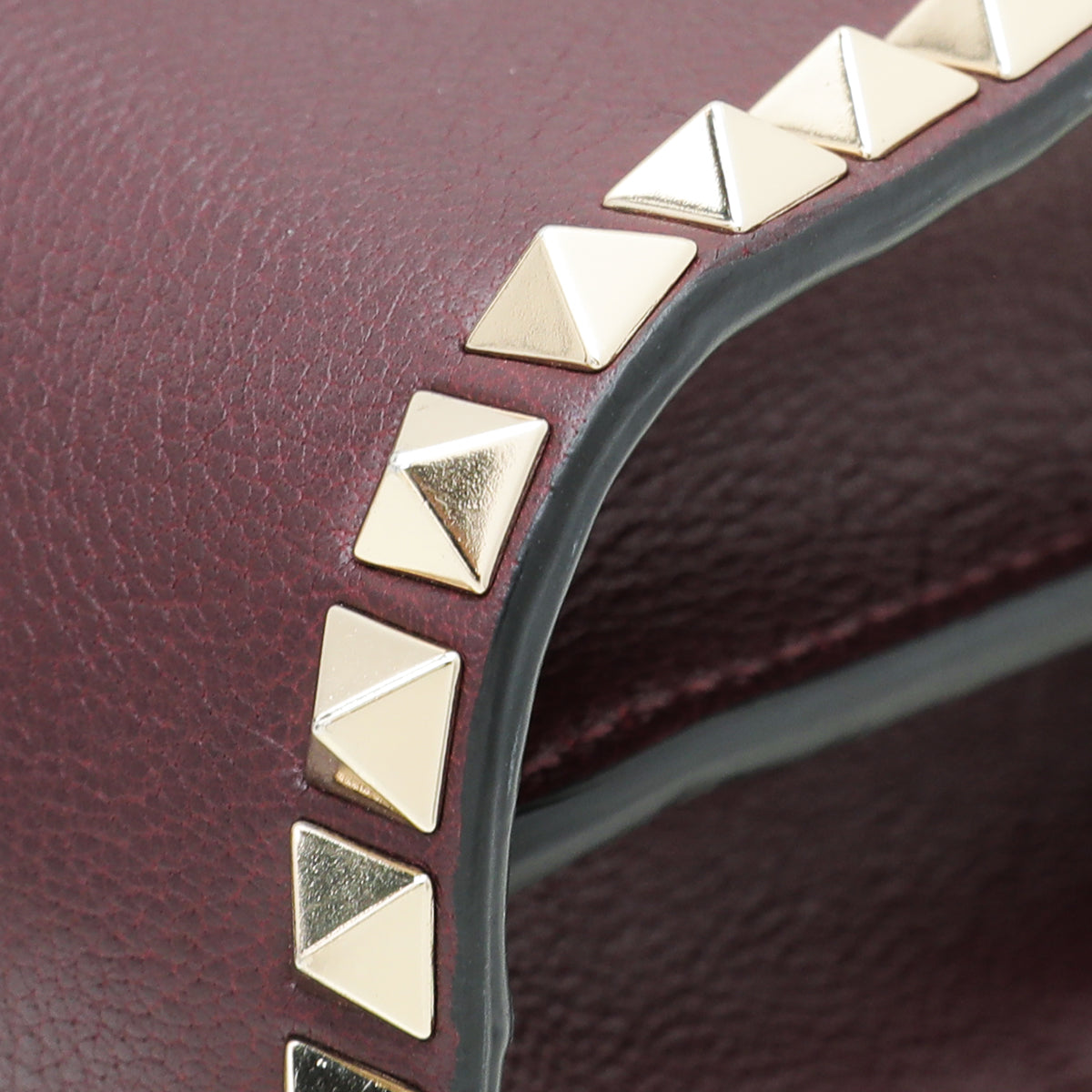 Valentino Burgundy Vitello Rockstud No Limit Flap Bag-Valentino-THE CLOSET