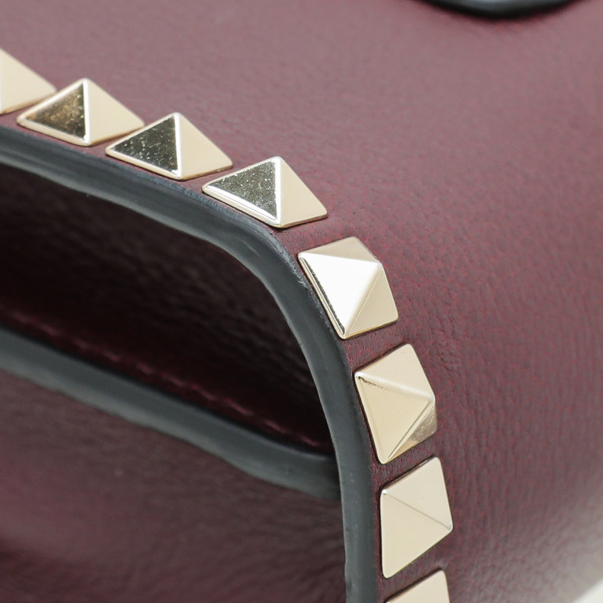 Valentino Burgundy Vitello Rockstud No Limit Flap Bag-Valentino-THE CLOSET