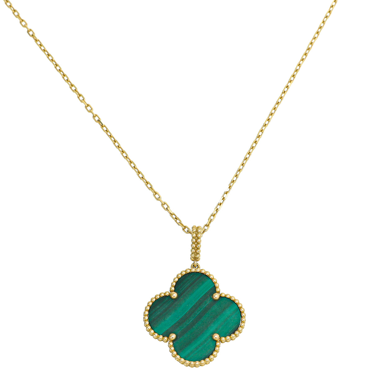 Van Cleef & Arpels 18K Yellow Gold Malachite Magic Alhambra Long Necklace-Van Cleef & Arpels-THE CLOSET