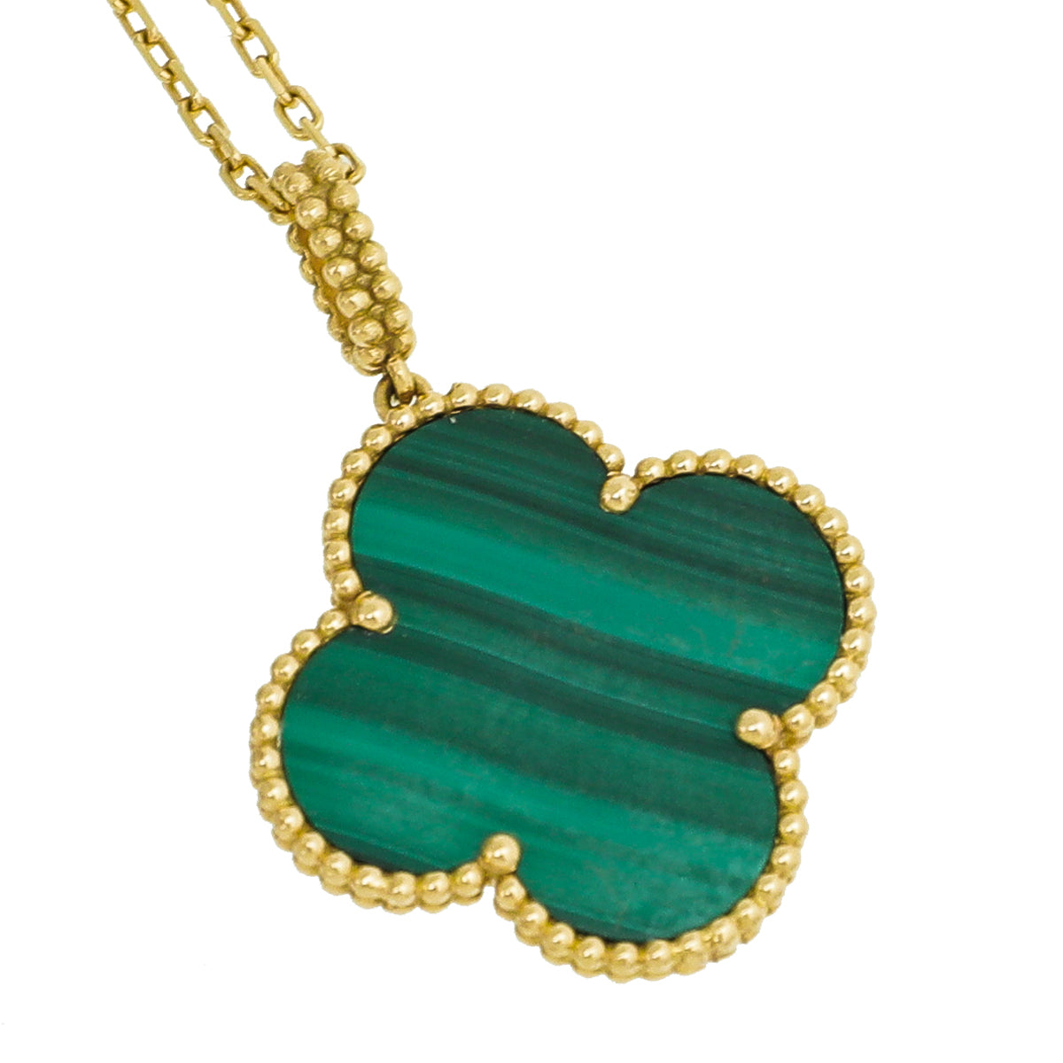 Van Cleef & Arpels 18K Yellow Gold Malachite Magic Alhambra Long Necklace-Van Cleef & Arpels-THE CLOSET