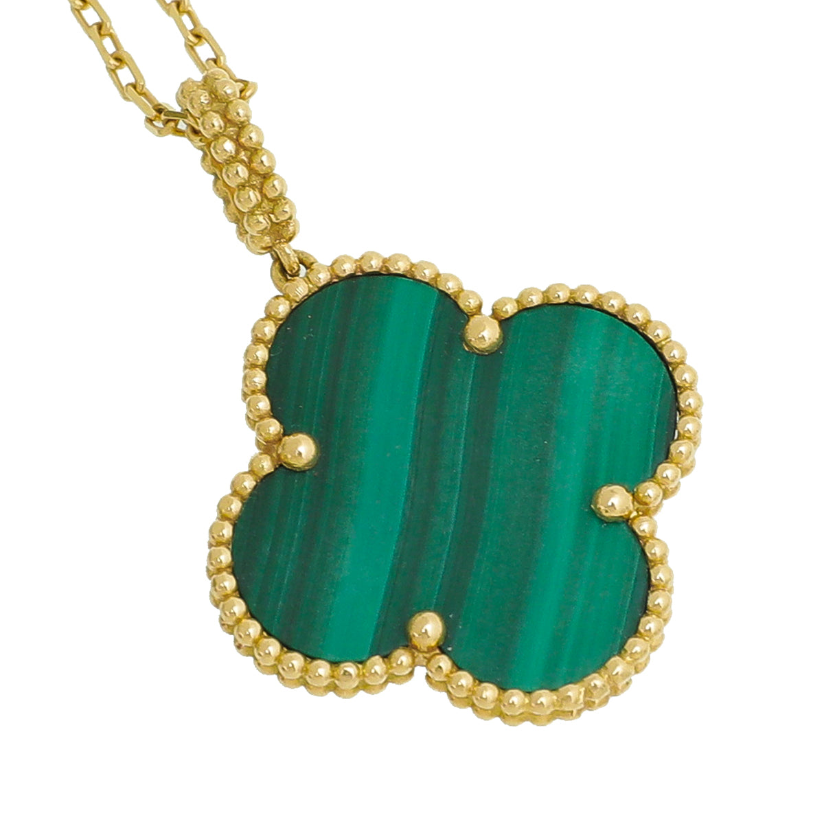Van Cleef & Arpels Necklace Vintage Alhambra 2013 Malachite Diamond 750YG |  eBay