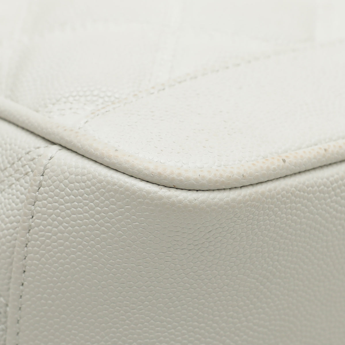 YSL Blanc Vintage 80s Vanity Grain De Poudre Bag-YSL-THE CLOSET