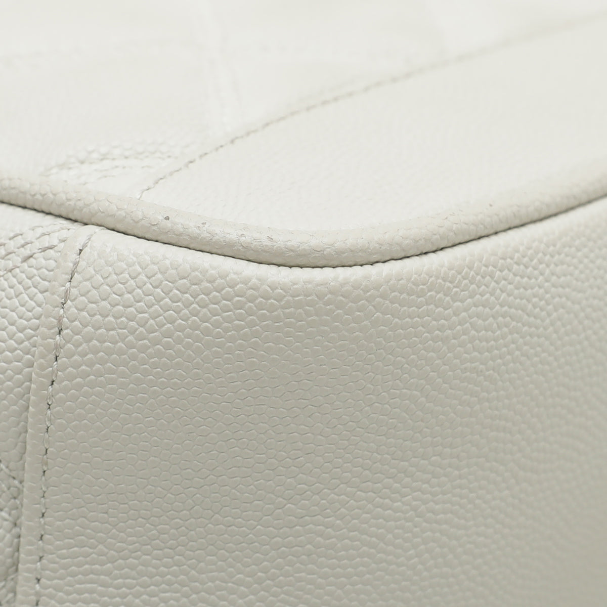 YSL Blanc Vintage 80s Vanity Grain De Poudre Bag-YSL-THE CLOSET