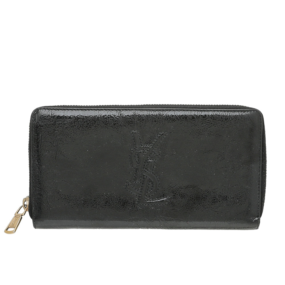 YSL Black Belle De Jour Zip Around Wallet-YSL-THE CLOSET