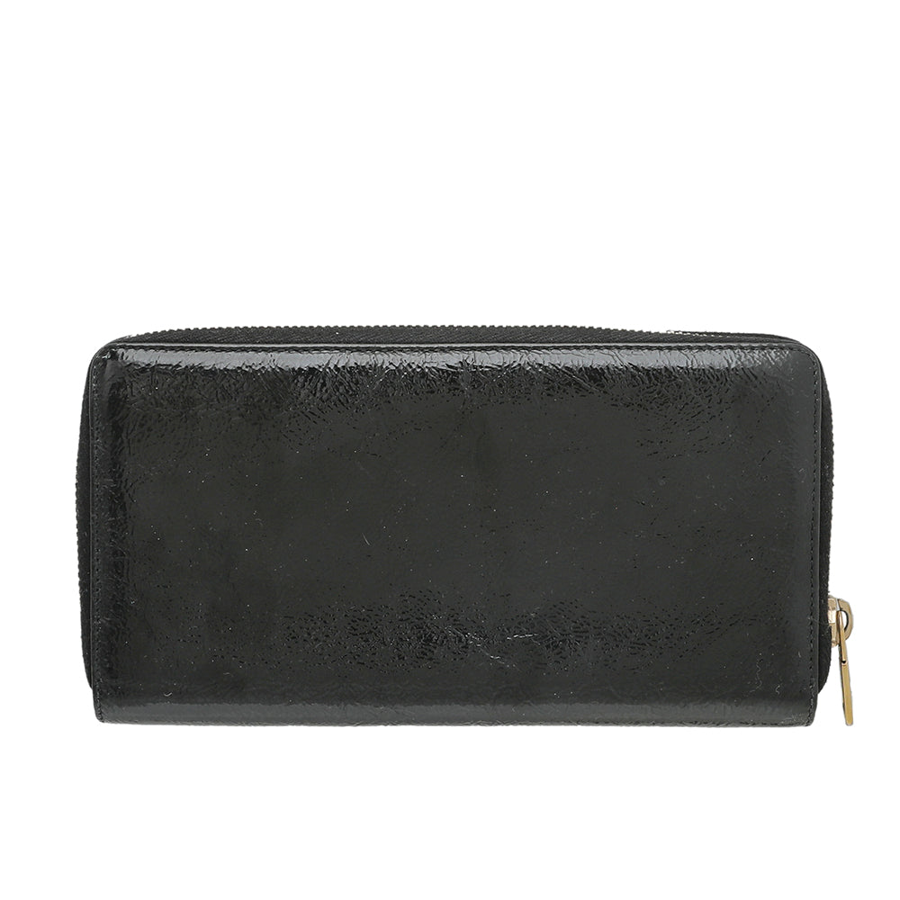 YSL Black Belle De Jour Zip Around Wallet-YSL-THE CLOSET