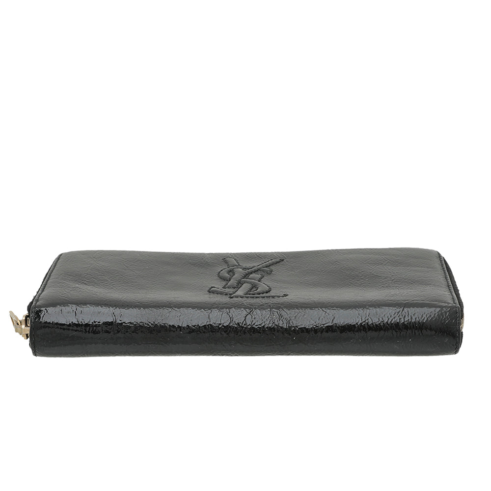 YSL Black Belle De Jour Zip Around Wallet-YSL-THE CLOSET
