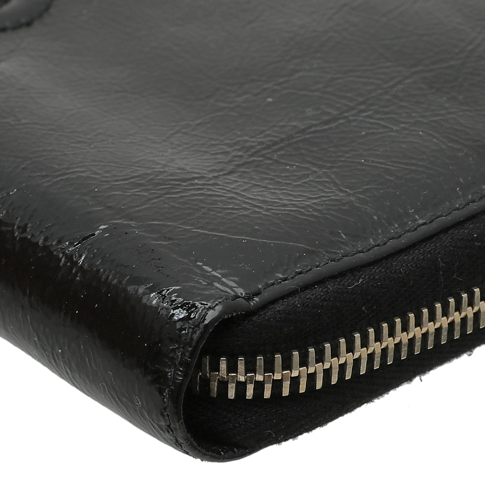 YSL Black Belle De Jour Zip Around Wallet-YSL-THE CLOSET