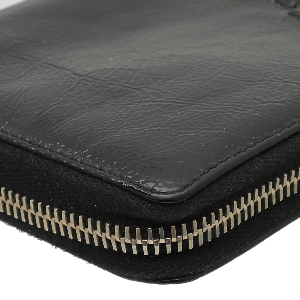 YSL Black Belle De Jour Zip Around Wallet-YSL-THE CLOSET