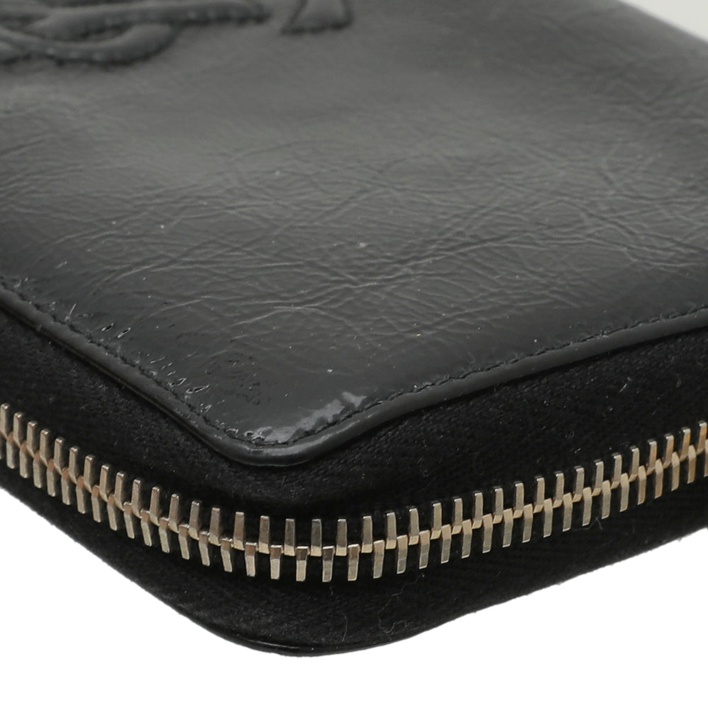 YSL Black Belle De Jour Zip Around Wallet-YSL-THE CLOSET