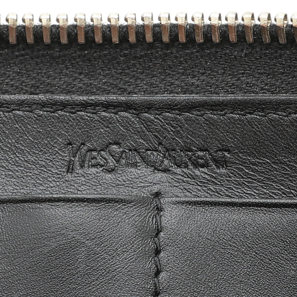 YSL Black Belle De Jour Zip Around Wallet-YSL-THE CLOSET