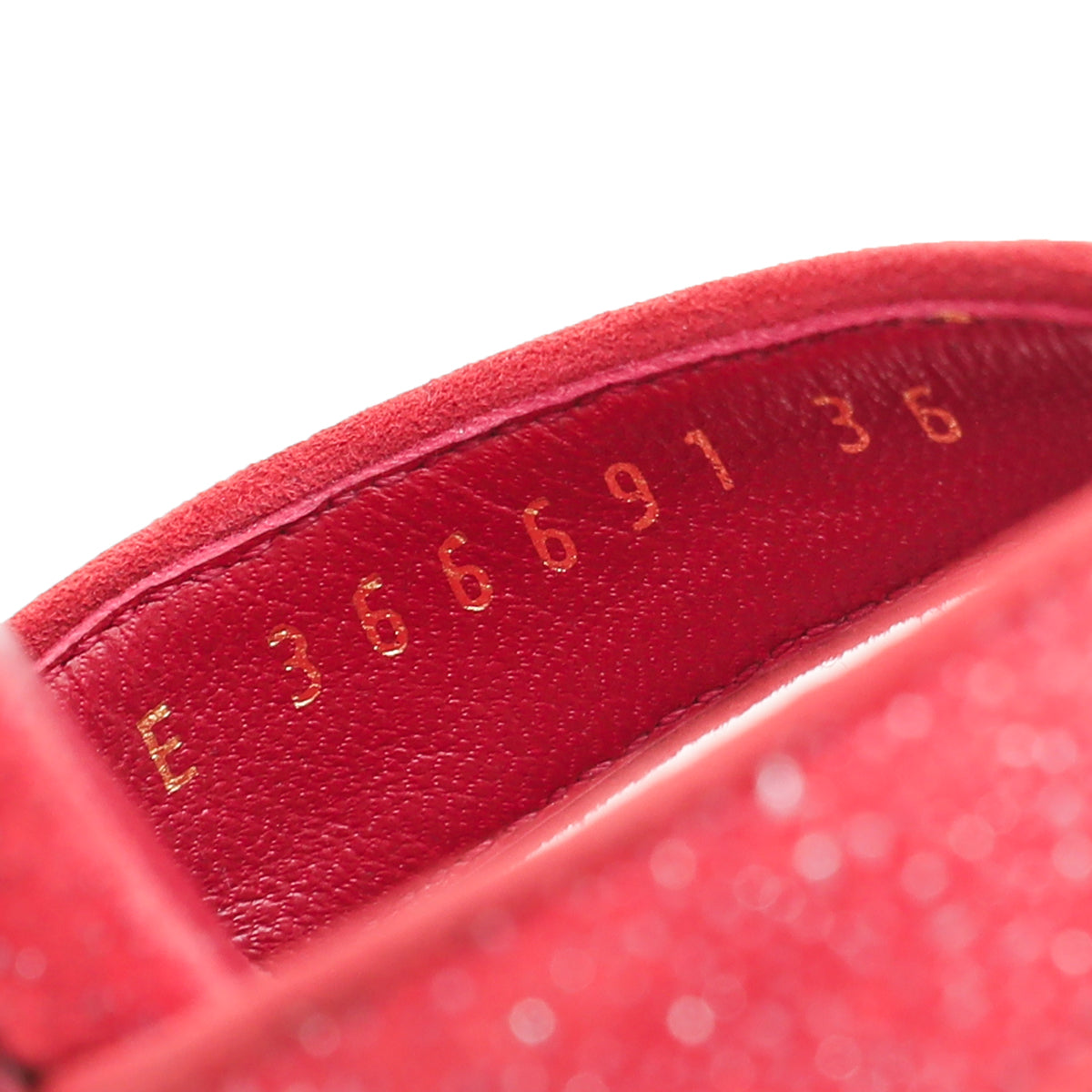 YSL Red Suede & Glitter Tribute Mid Heel 36-YSL-THE CLOSET