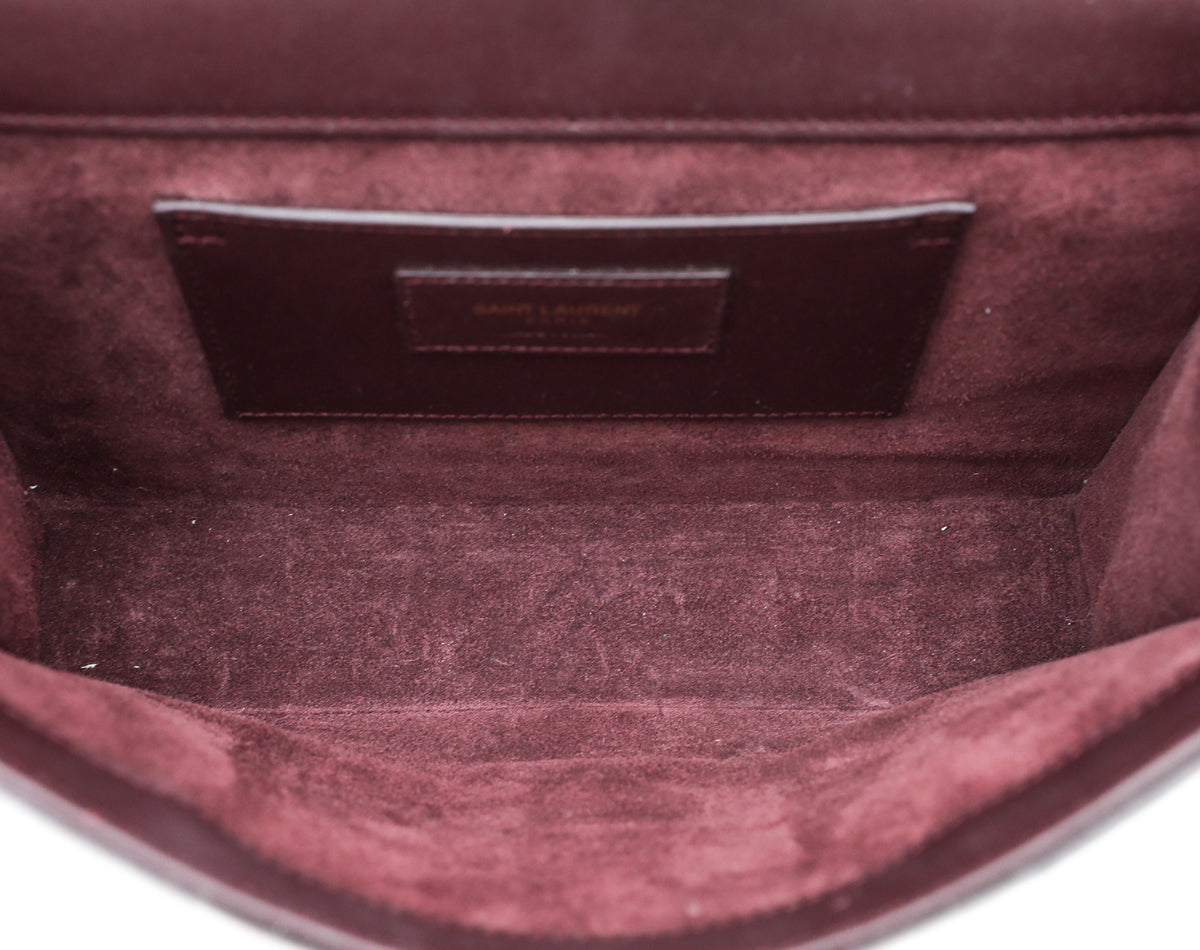 YSL Burgundy Kate Tassel Medium Chain Bag-YSL-THE CLOSET