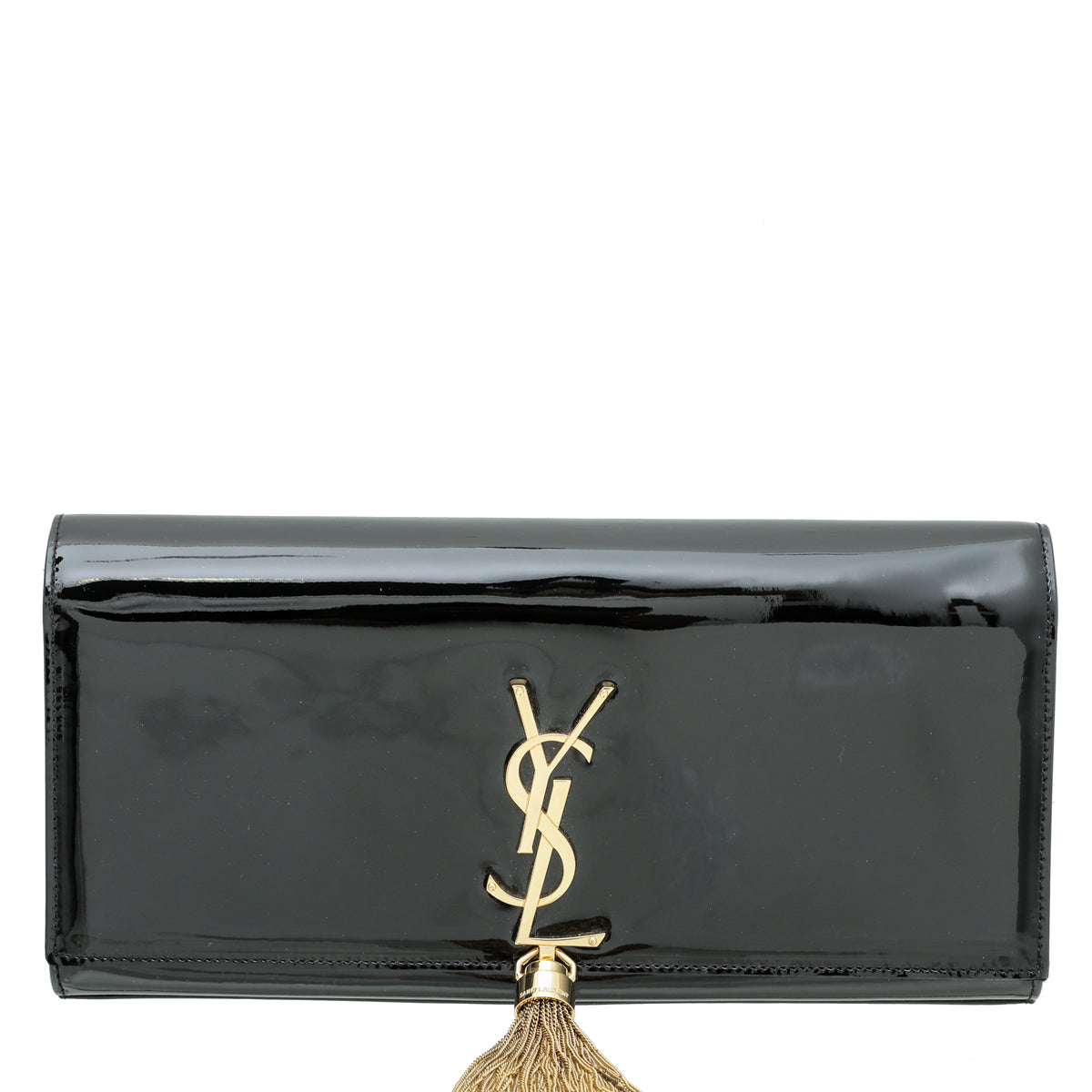 YSL Black Kate Tassel Clutch-YSL-THE CLOSET