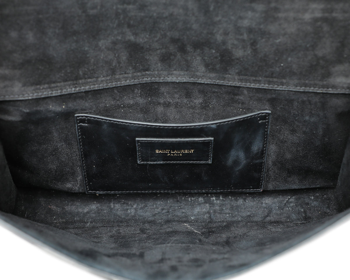 YSL Black Kate Tassel Clutch-YSL-THE CLOSET