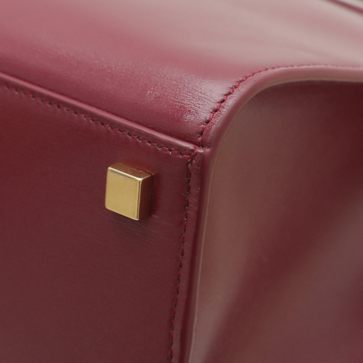 YSL Burgundy Manhattan Small Tote Bag-YSL-THE CLOSET