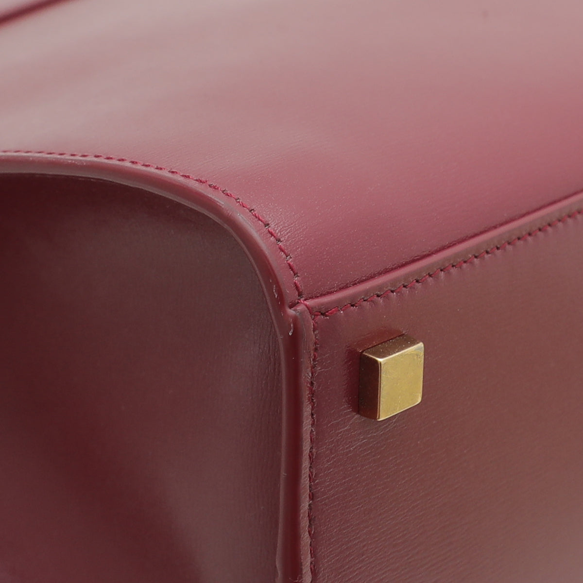 YSL Burgundy Manhattan Small Tote Bag-YSL-THE CLOSET