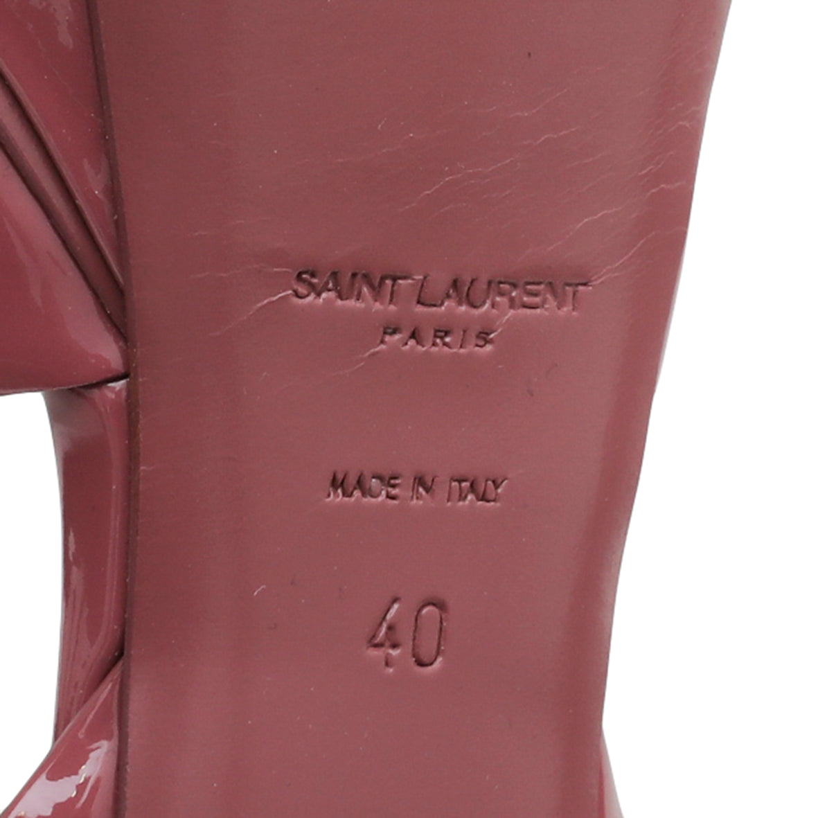 YSL Dark Mauve Mid Heel Tribute Sandals 40-YSL-THE CLOSET