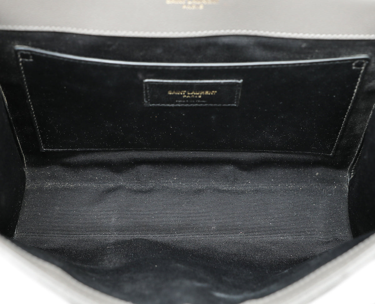 YSL Fog Monogram Mix Triquilt Medium Bag-YSL-THE CLOSET