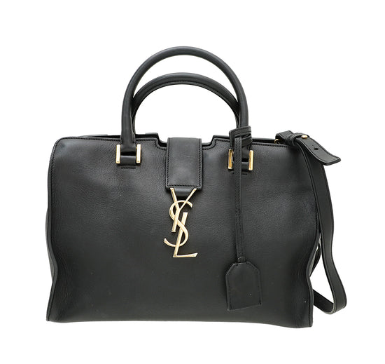 YSL Black Monogram Baby Cabas Bag