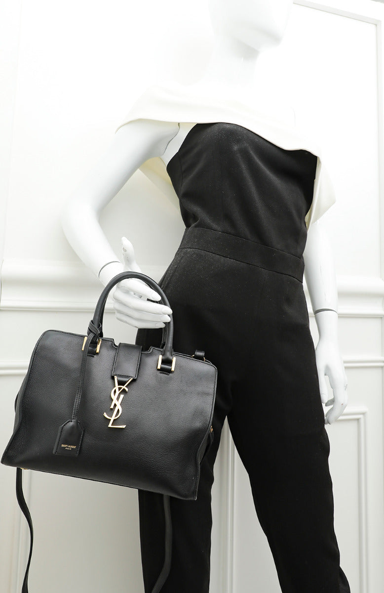 YSL Black Monogram Baby Cabas Bag-YSL-THE CLOSET