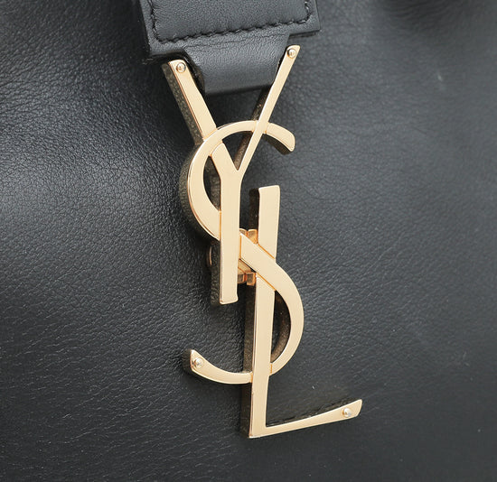 YSL Black Monogram Cabas Small Tote Bag