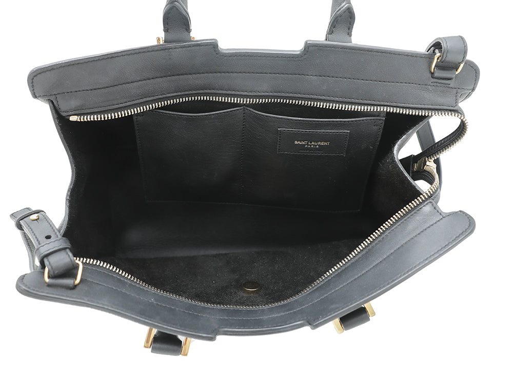 YSL Black Monogram Cabas Small Tote Bag-YSL-THE CLOSET