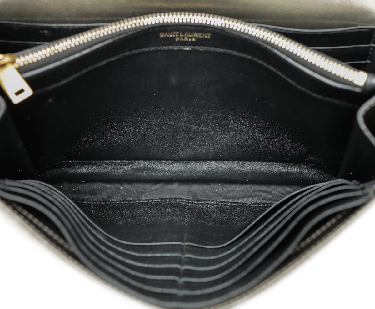 YSL Bronze Monogram Envelope Wallet On Chain-YSL-THE CLOSET