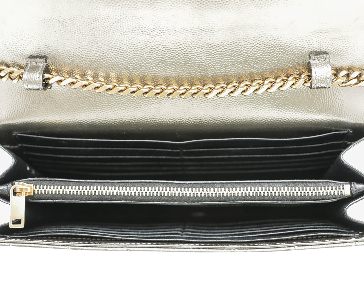 YSL Bronze Monogram Envelope Wallet On Chain-YSL-THE CLOSET