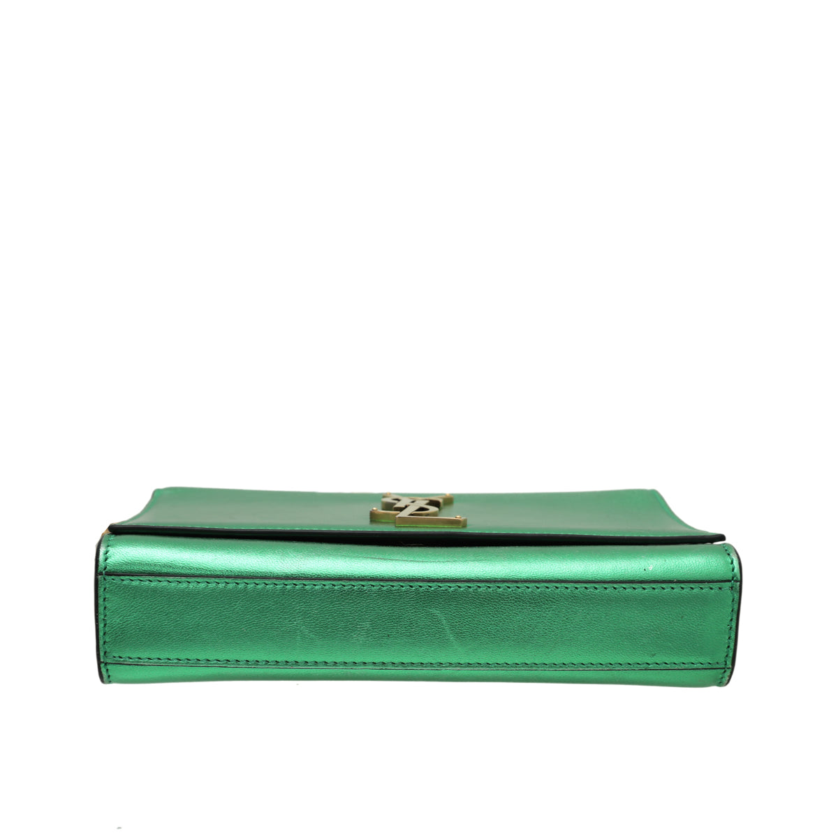 YSL Metallic Green Monogram Kate Chain Small Bag-YSL-THE CLOSET