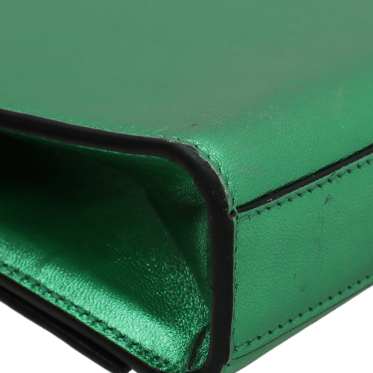 YSL Metallic Green Monogram Kate Chain Small Bag-YSL-THE CLOSET