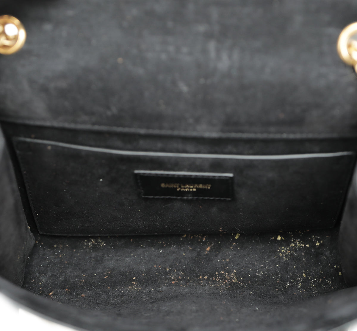 YSL Metallic Green Monogram Kate Chain Small Bag-YSL-THE CLOSET