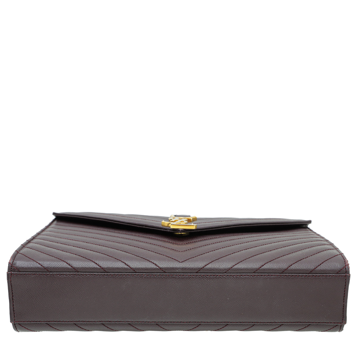 YSL Burgundy Monogram Satchel Flap Large Bag-YSL-THE CLOSET