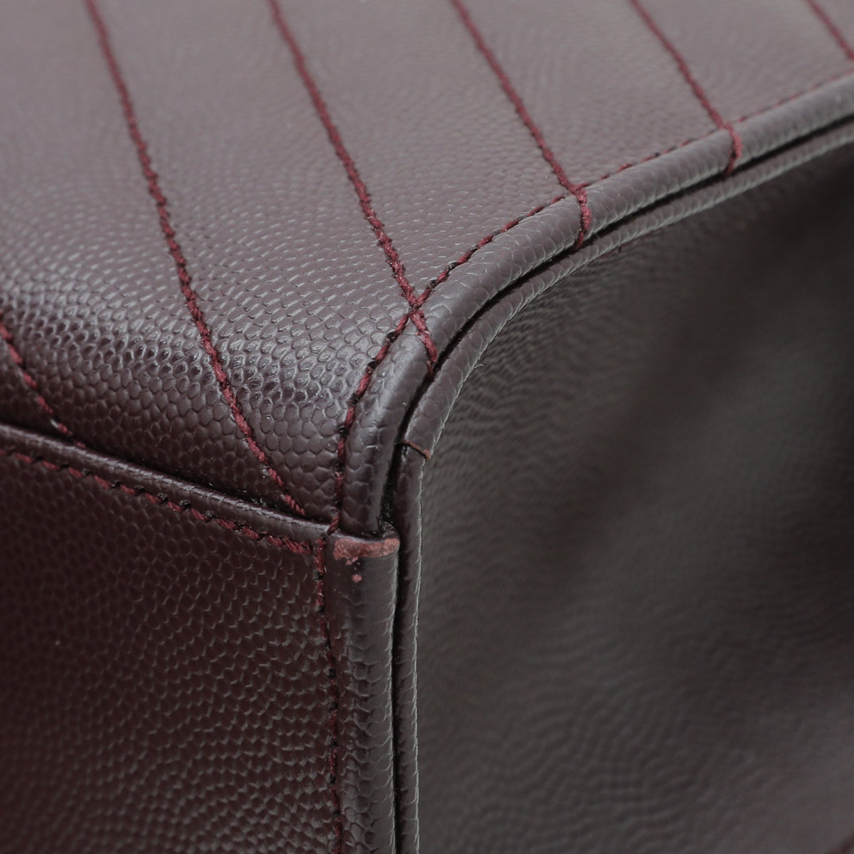 YSL Burgundy Monogram Satchel Flap Large Bag-YSL-THE CLOSET