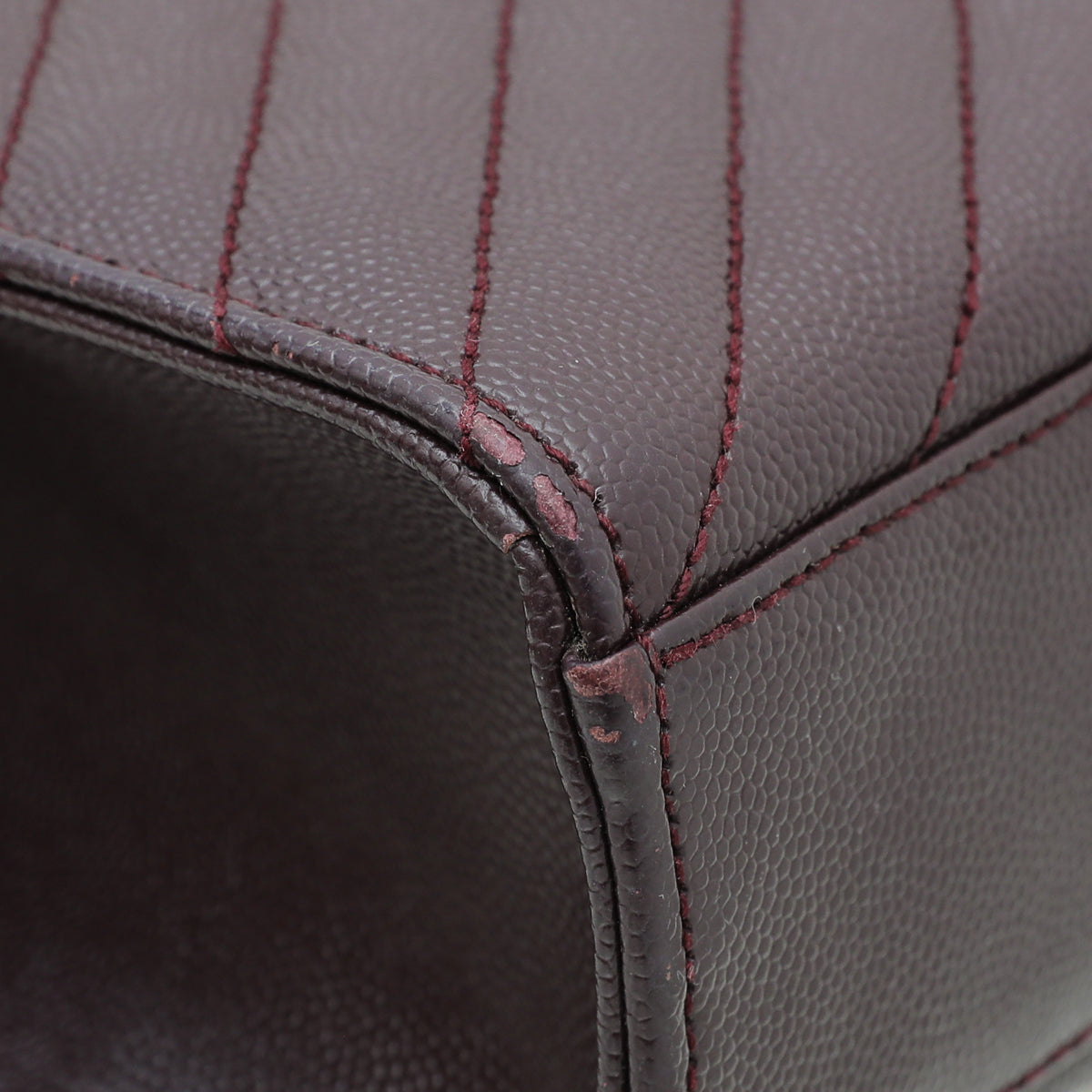 YSL Burgundy Monogram Satchel Flap Large Bag-YSL-THE CLOSET