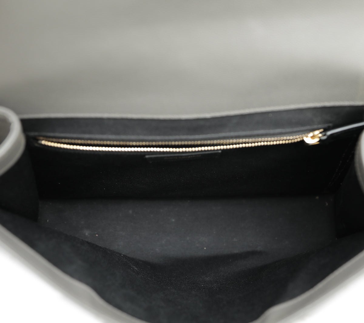 YSL Gray Monogram Satchel Flap Large Bag-YSL-THE CLOSET