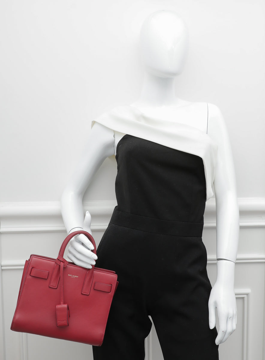 YSL Red Nano Sac De Jour Bag-YSL-THE CLOSET