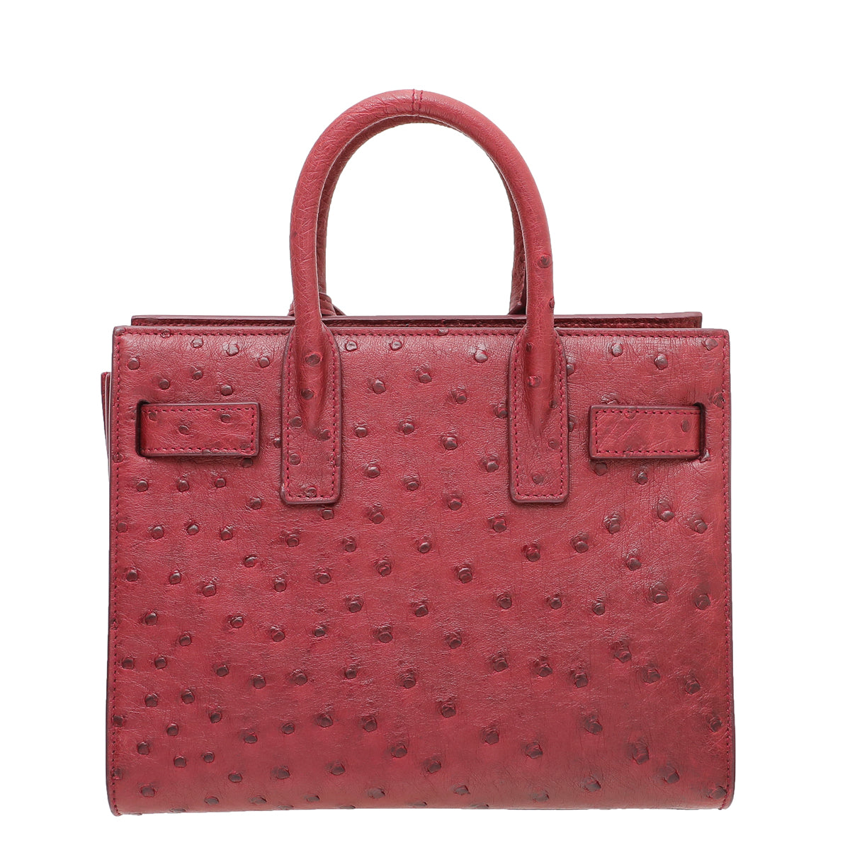 YSL Bordeaux Nano Ostrich Sac De Jour Bag-YSL-THE CLOSET