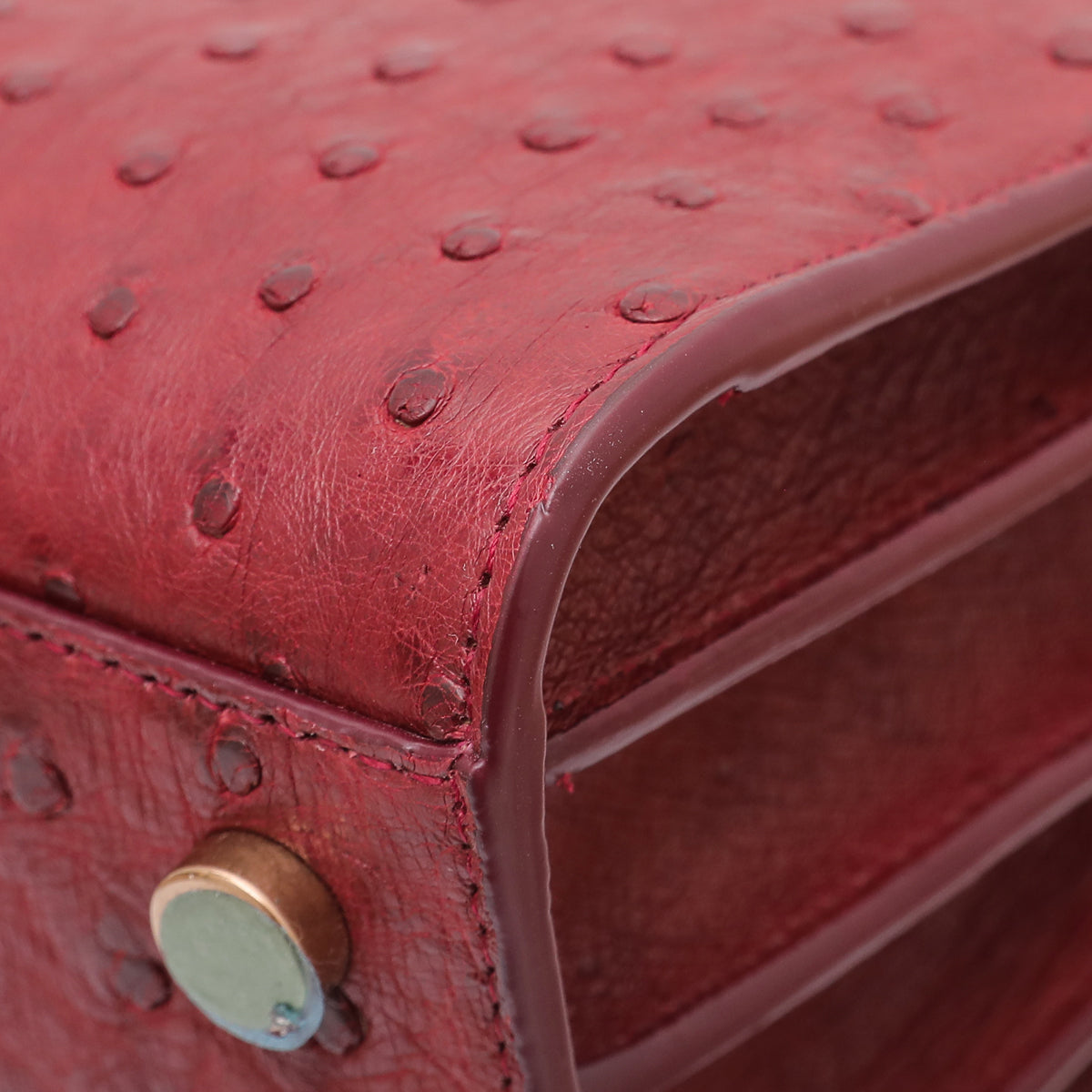 YSL Bordeaux Nano Ostrich Sac De Jour Bag-YSL-THE CLOSET