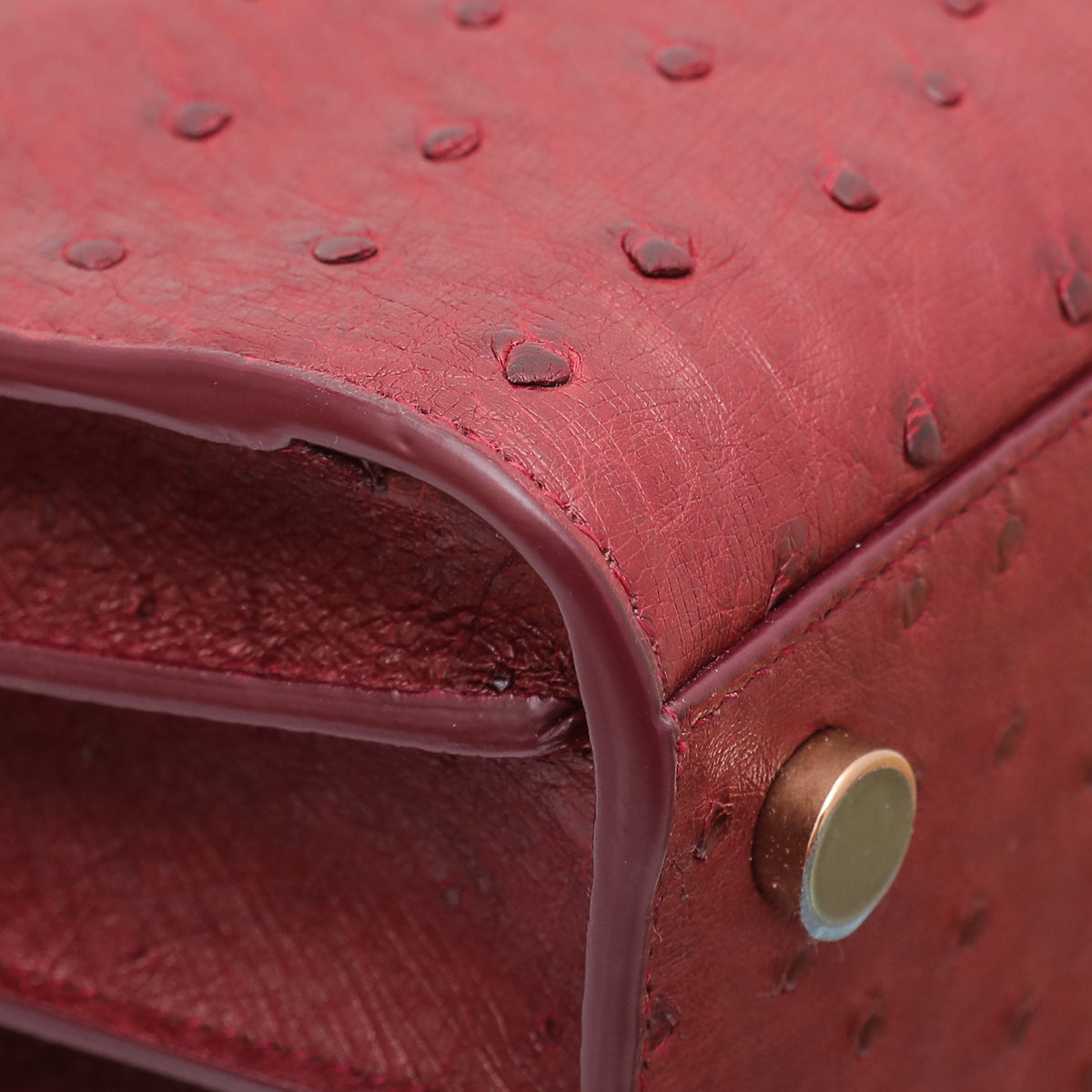 YSL Bordeaux Nano Ostrich Sac De Jour Bag-YSL-THE CLOSET