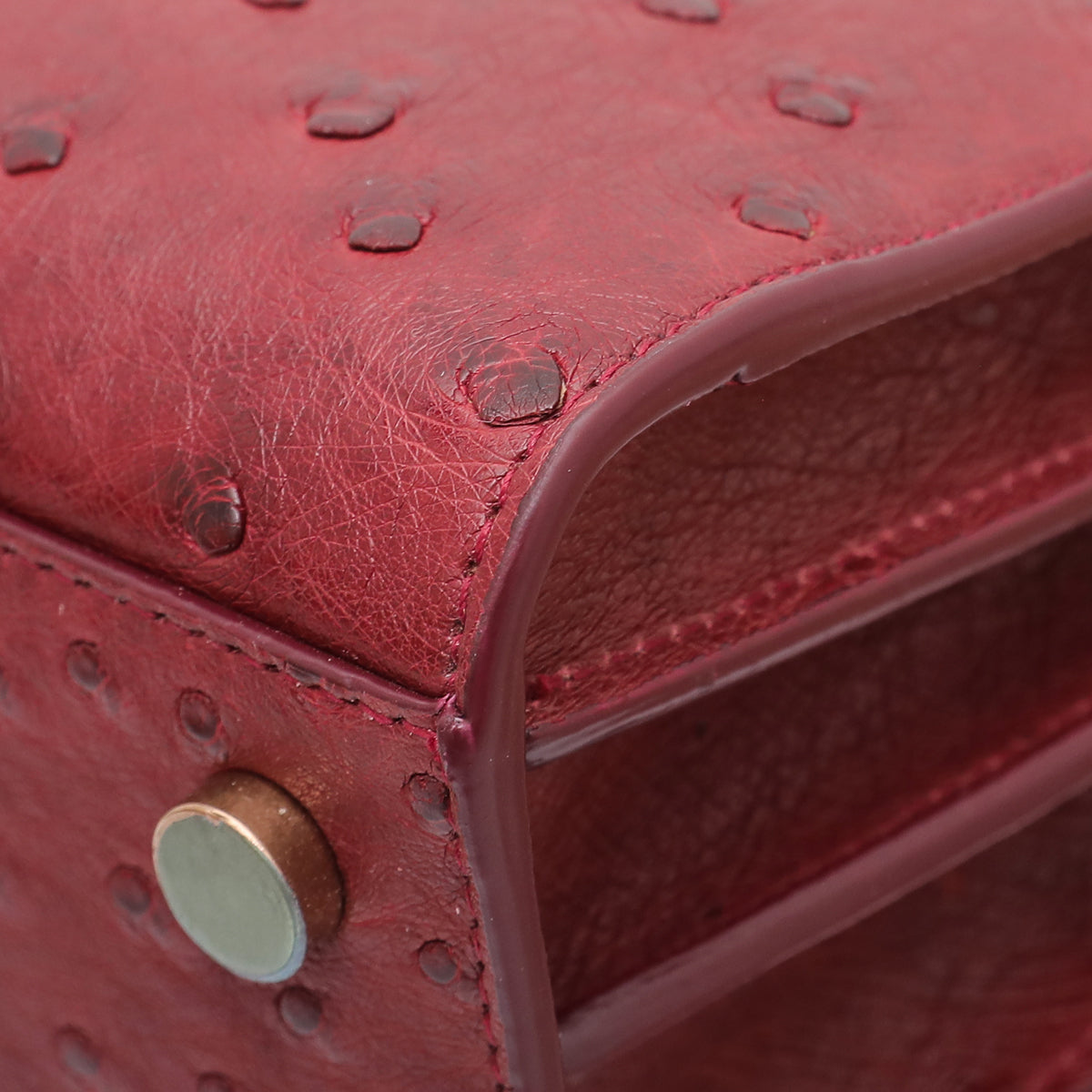 YSL Bordeaux Nano Ostrich Sac De Jour Bag-YSL-THE CLOSET