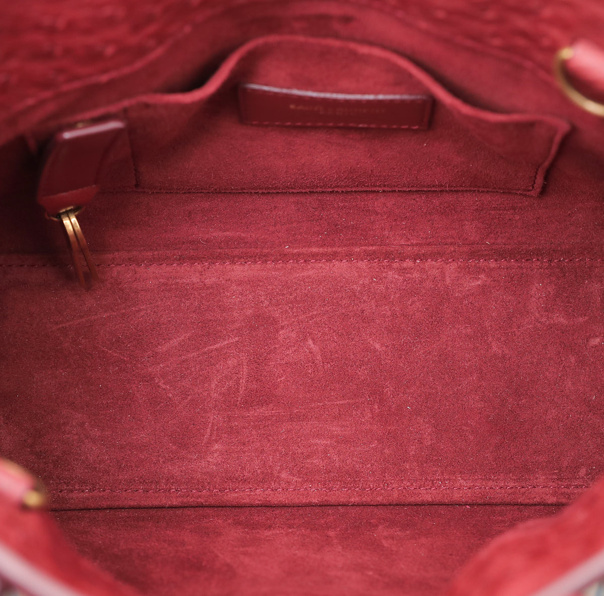 YSL Bordeaux Nano Ostrich Sac De Jour Bag-YSL-THE CLOSET