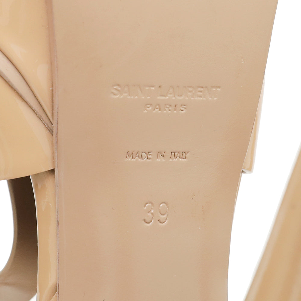 YSL Mocha Tribute Sandals 39-YSL-THE CLOSET