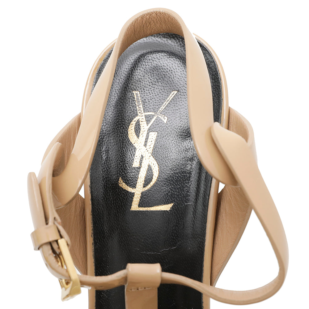 YSL Mocha Tribute Sandals 39-YSL-THE CLOSET