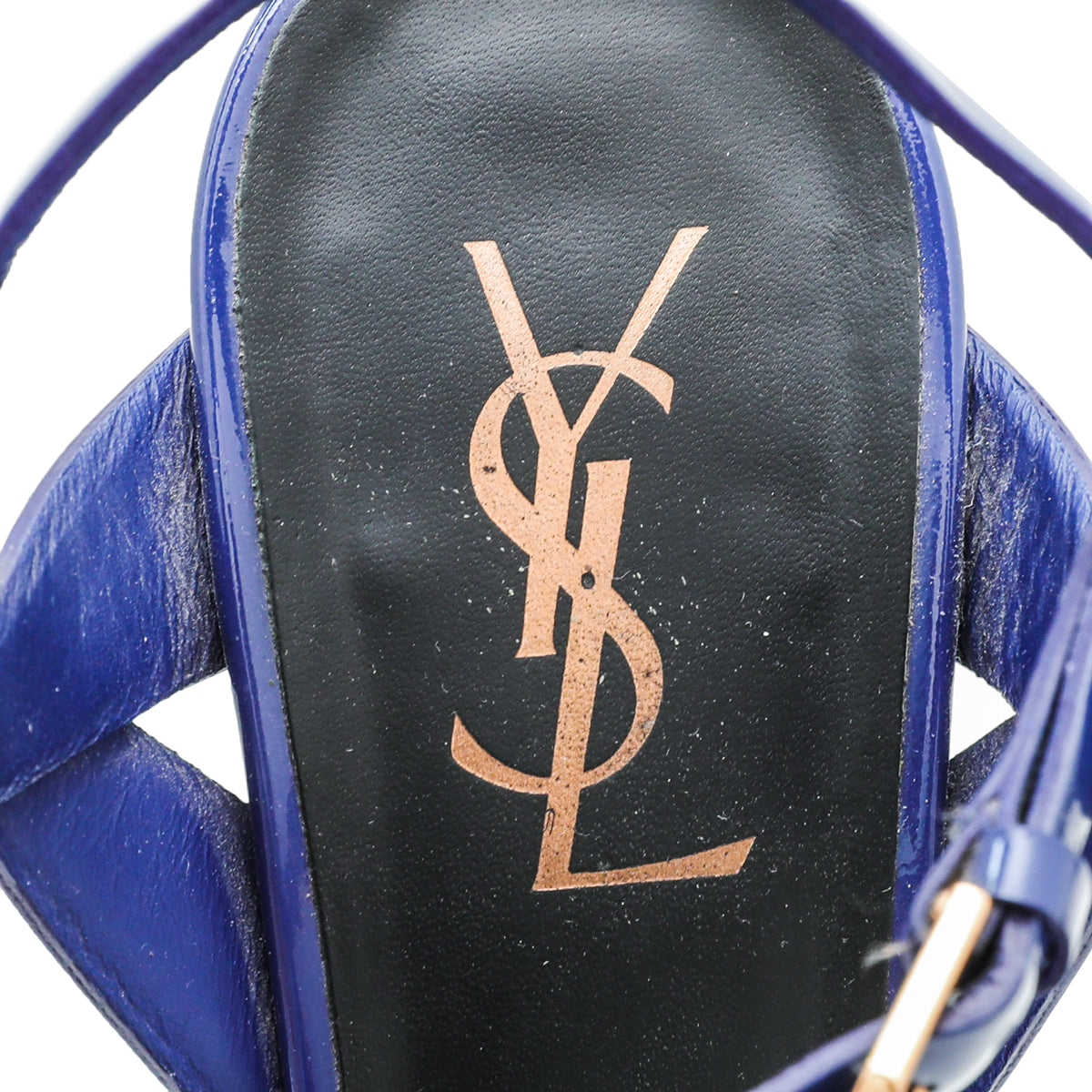 YSL Blue Tribute Sandal 38-YSL-THE CLOSET